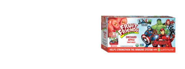 Fruit Friends Fortified Fruit Pouches with Wellmune avengers