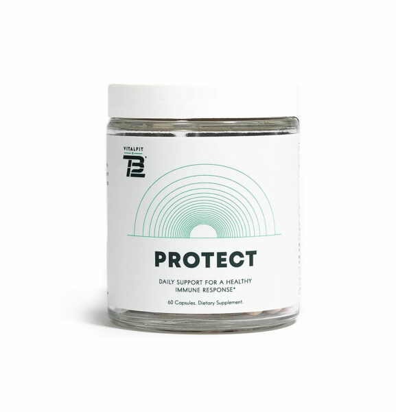 Bottle of TB2 Protect with Wellmune Immune Health Supplement